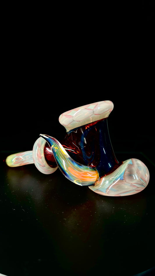 Fully Worked Red Fumed - Handheld Piece