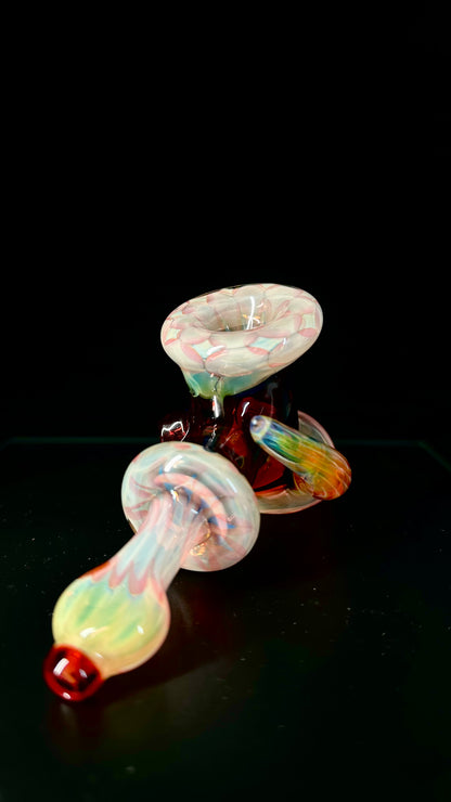 Fully Worked Red Fumed - Handheld Piece