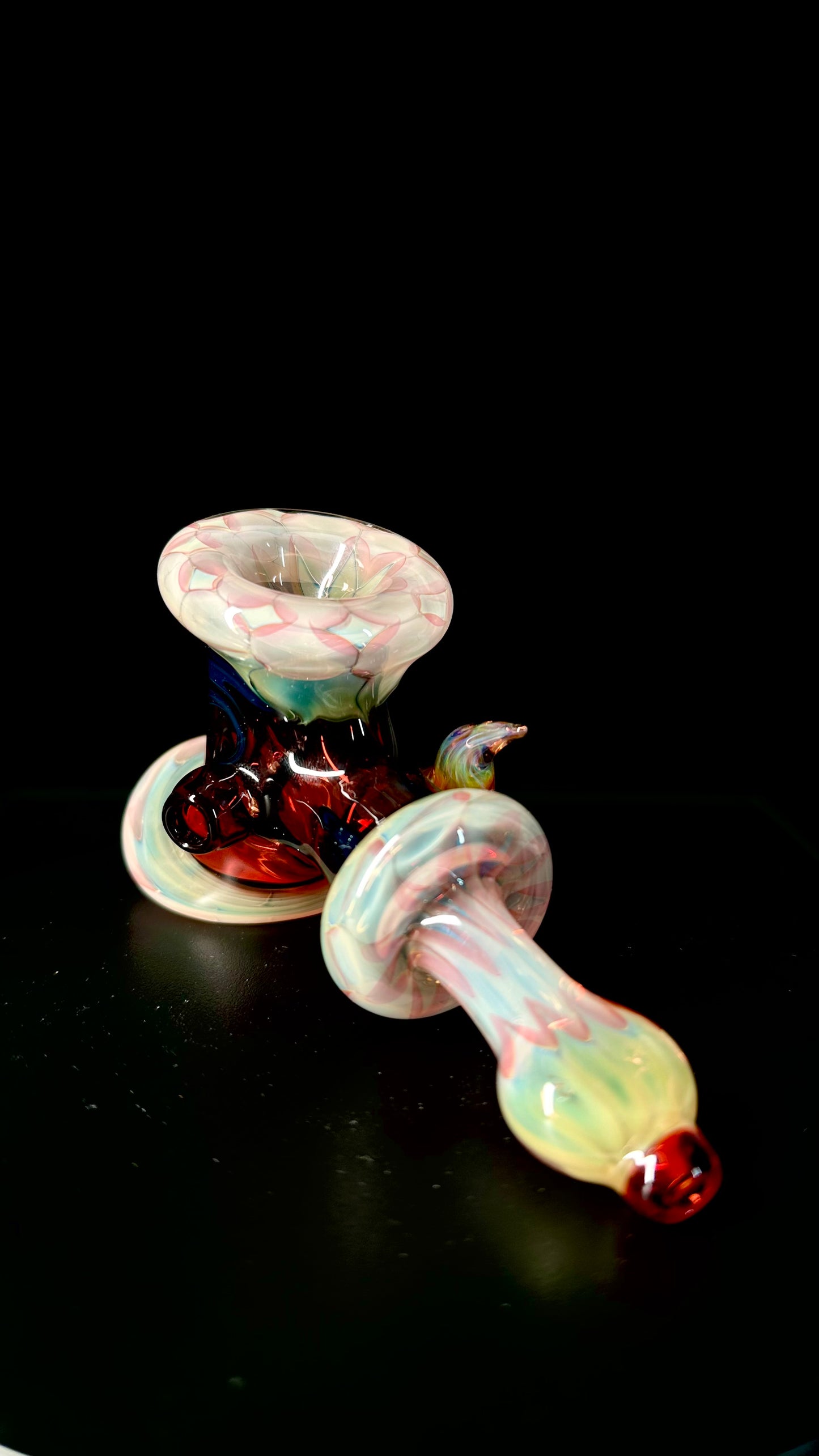 Fully Worked Red Fumed - Handheld Piece