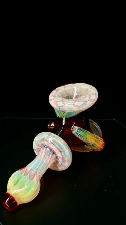 Fully Worked Red Fumed - Handheld Piece