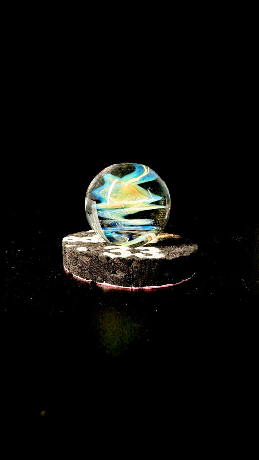 Encased Fumed Spiral MIB (Marble In Boro)