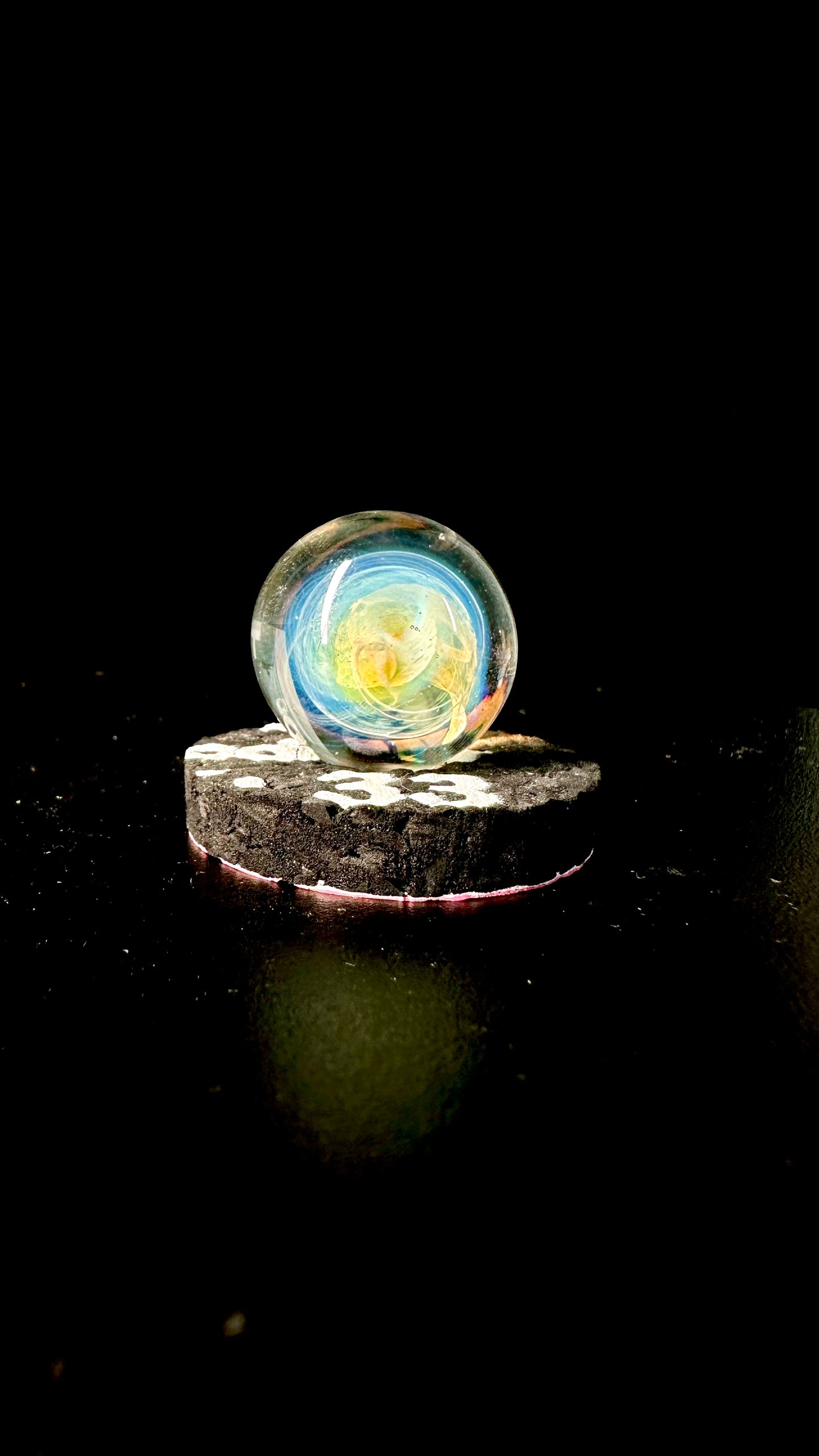 Encased Fumed Spiral MIB (Marble In Boro)