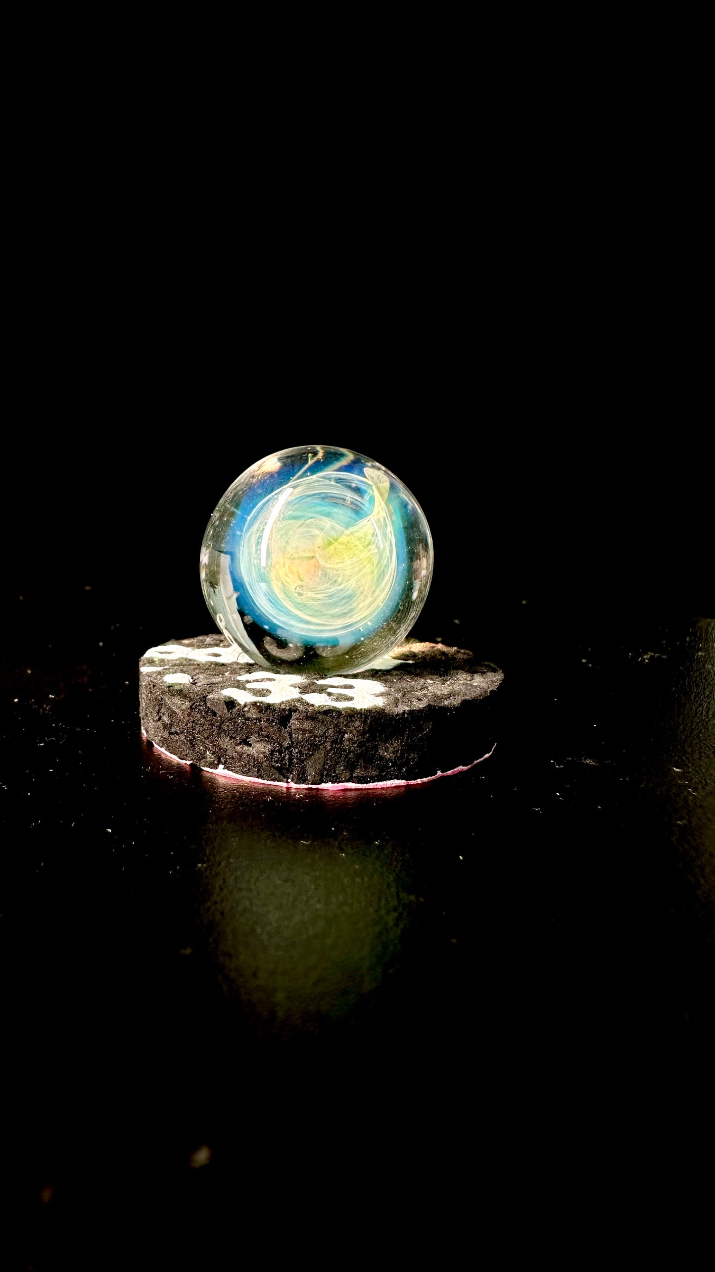 Encased Fumed Spiral MIB (Marble In Boro)