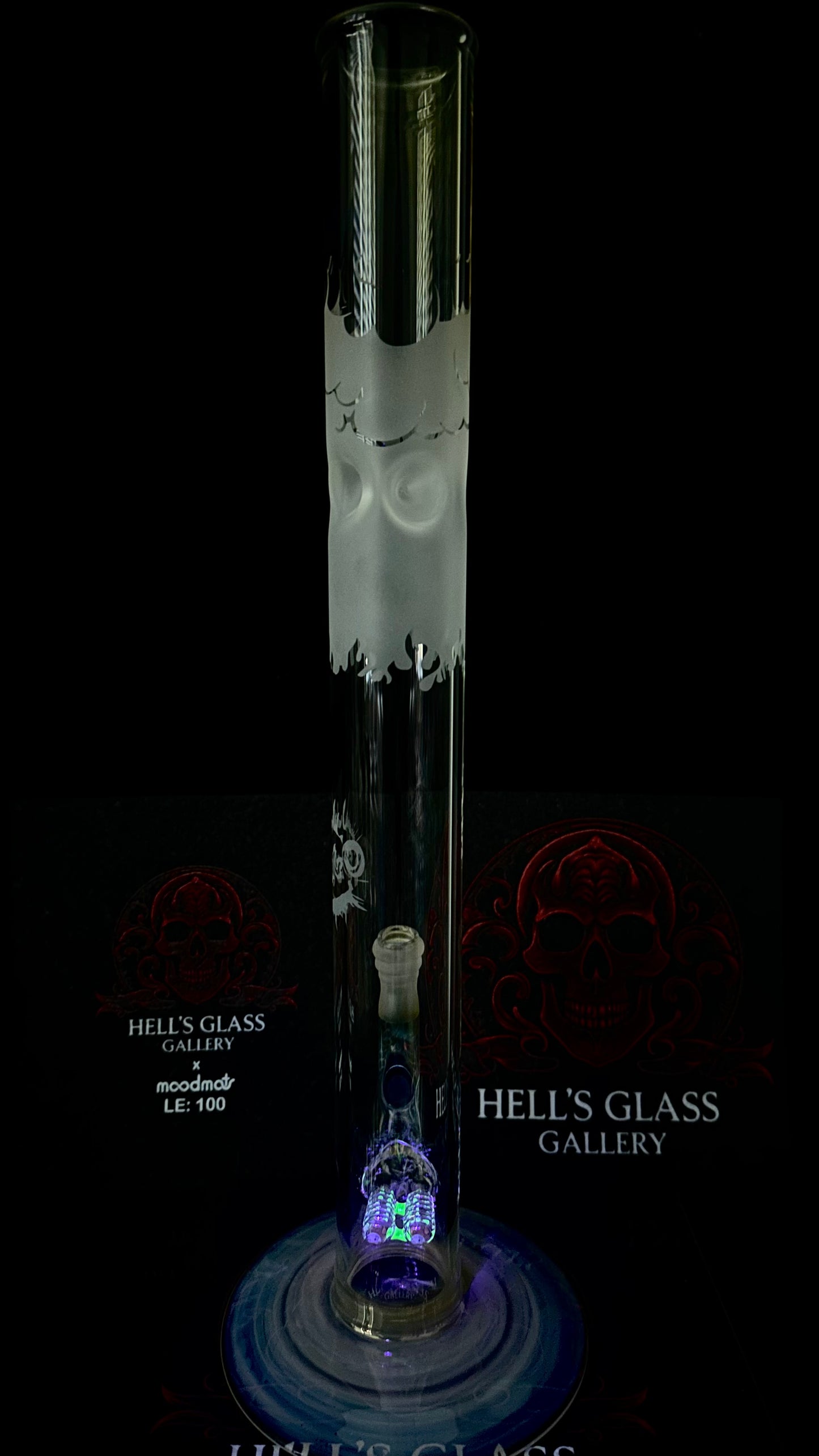 PA Irrid 50MM Fumed Dual UV Stem W/ Sandblast Art